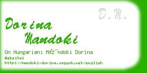 dorina mandoki business card